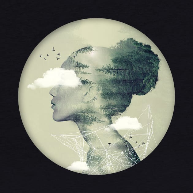 Double Exposure Forest by Vin Zzep